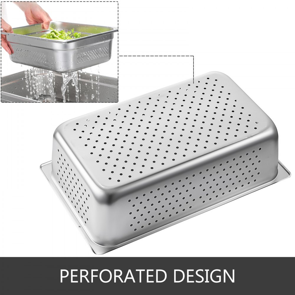 Bandejas De Vapor Perforadas Bandeja De Horno 4pcs Acero Inoxidable 53x32x15cm