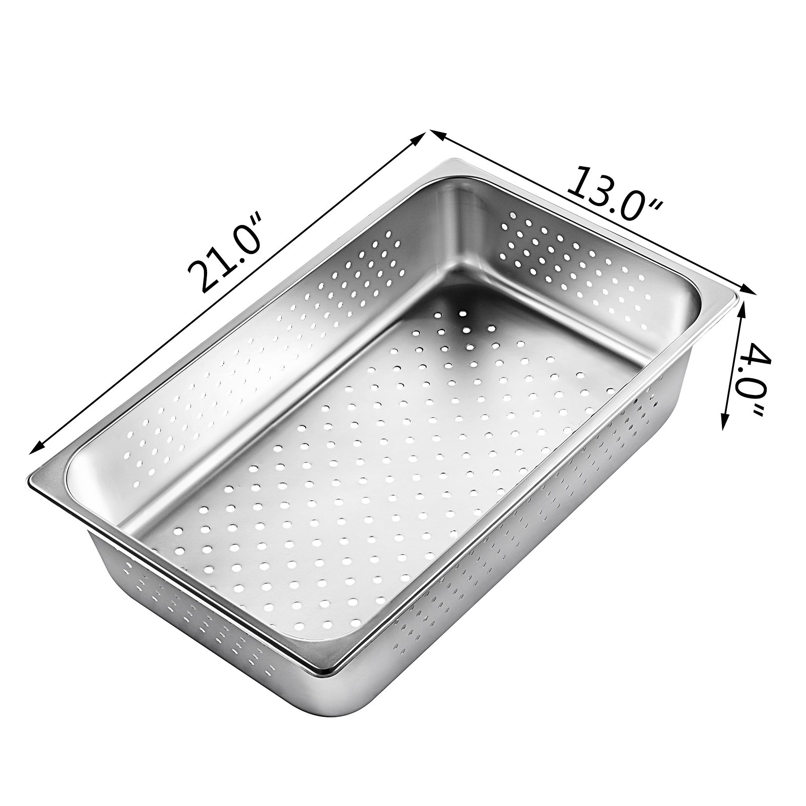 6pcs Bandeja De Horno De Vapor Acero Inoxidable 304 4'' Profundidad Restaurante