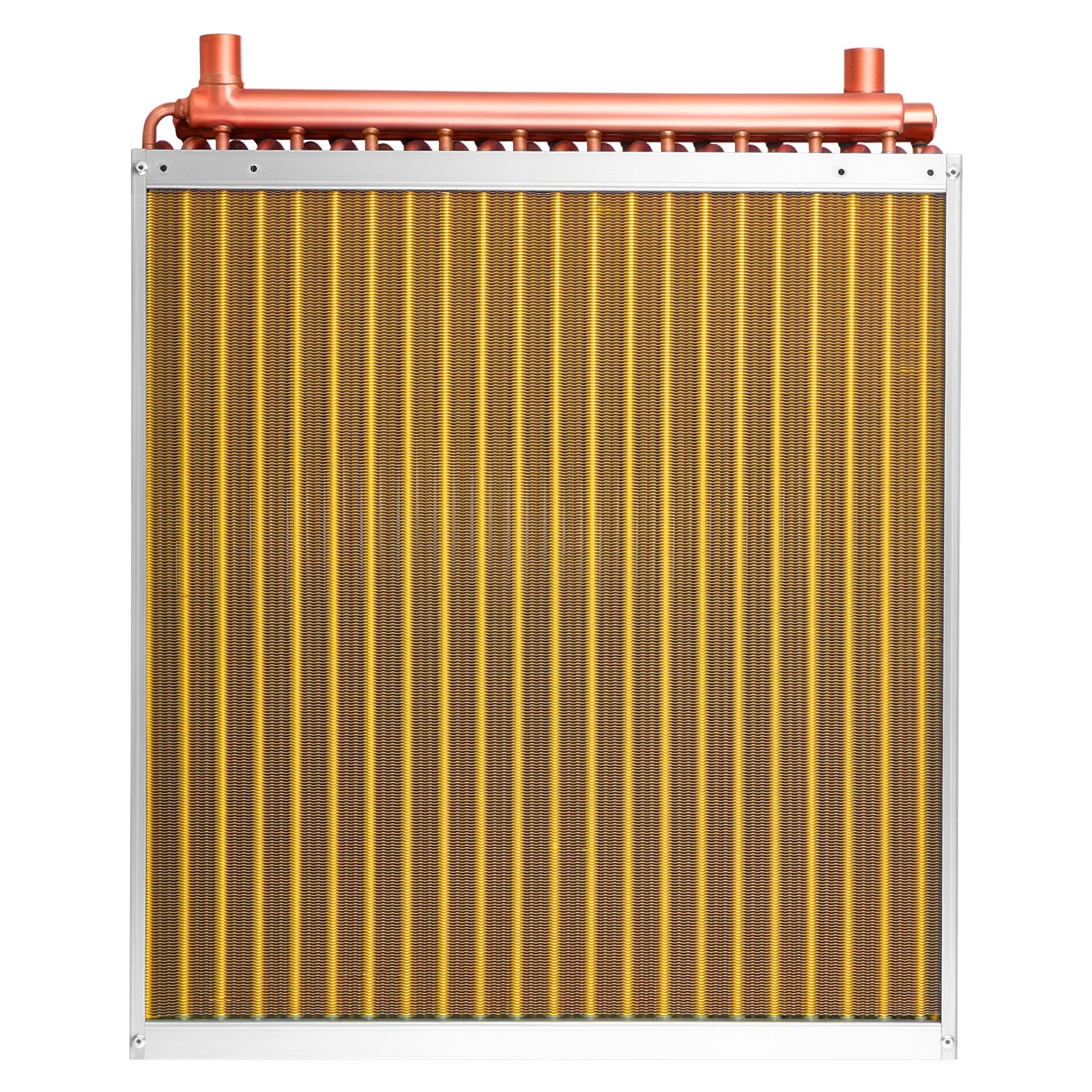 VEVOR Serpentín de Intercambio de Calor de 559 x 559 mm, Intercambiador de Calor Aire-Agua con Tubos de Cobre y Aletas de Aluminio, Capacidad 190000 BTU/h para Hornos, Refrigeración, HVAC, Calefacción