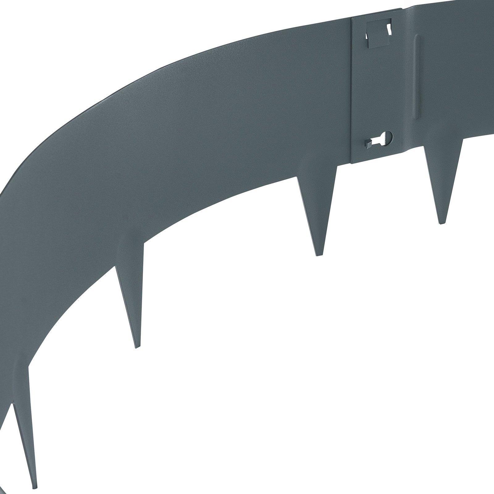 VEVOR Bordura de Acero 99 x 7,6 cm Borde para Césped 5 Piezas Valla Delimitadora de Bordes Altura de 8 cm Borde Limitador de Jardín Flexible para Jardines, Senderos, Patios, Césped, Gris Oscuro