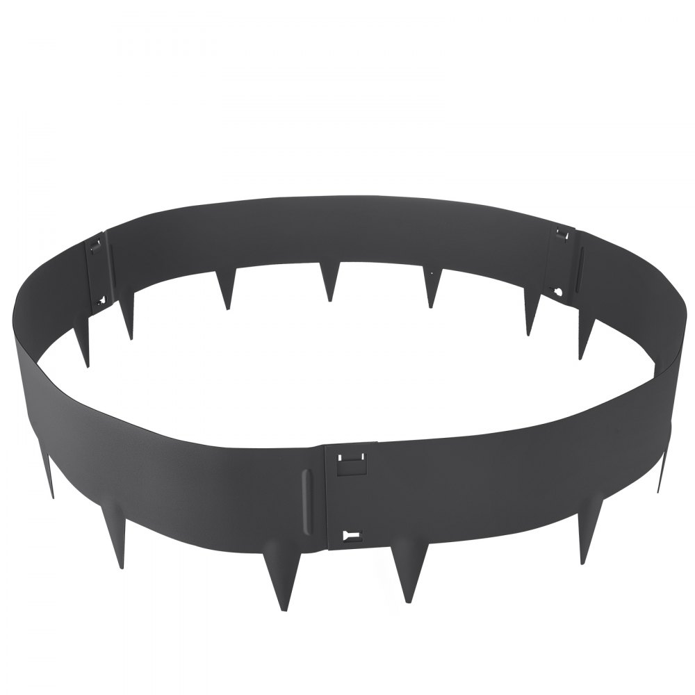 VEVOR Borde de Acero para Paisaje, Paquete de 5 Bordes de Acero para Jardín, Tiras de 39" de Ancho x 5" de Alto, Borde de Borde Martillado, Borde de Metal Plegable para Patio, Jardín, Césped, Altura d