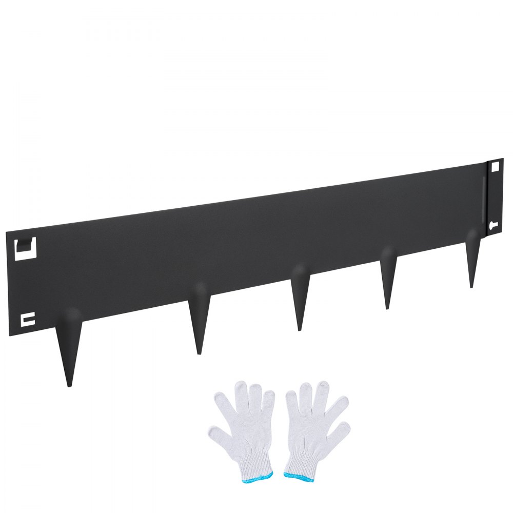 VEVOR Borde de Acero para Paisaje, Paquete de 5 Bordes de Acero para Jardín, Tiras de 39" de Ancho x 5" de Alto, Borde de Borde Martillado, Borde de Metal Plegable para Patio, Jardín, Césped, Altura d