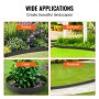 VEVOR Borde de Acero para Paisaje, Paquete de 5 Bordes de Acero para Jardín, Tiras de 39" de Ancho x 5" de Alto, Borde de Borde Martillado, Borde de Metal Plegable para Patio, Jardín, Césped, Altura d