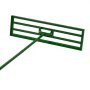 VEVOR Rastrillo Nivelador de Césped 910 x 250 mm, Rastrillo de Nivelación de Césped, Mango Largo de 1981 mm, Guantes Incluidos, Acero y Aleación Aluminio, Herramienta para Jardín Campo de Golf, Verde