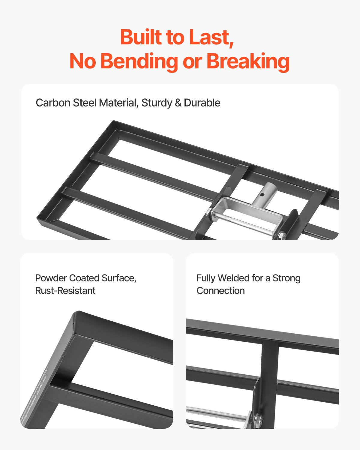 VEVOR Rastrillo Nivelador de Césped con Mango, Placa de Suelo de 254 x 762 mm, Nivelador de Suelo de Acero al Carbono Resistente a la Oxidación, 3 Alturas Ajustables, para Cancha de Golf, Patio