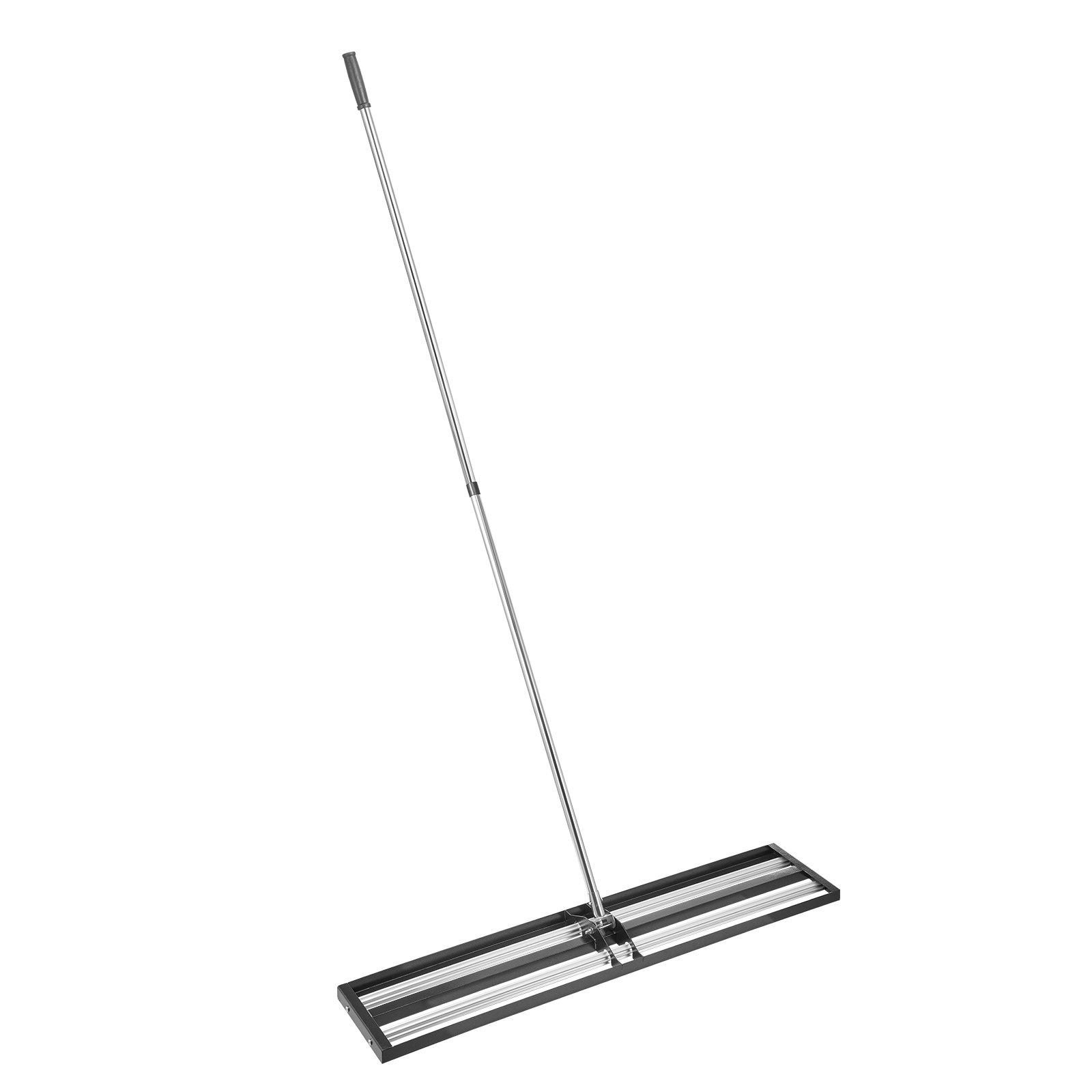 VEVOR Rastrillo Nivelador de Césped con Mango Ajustable de 2130 mm, Placa de Suelo de 254 x 1219 mm, Nivelador de Suelo de Metal Resistente y Resistente al Óxido para Cancha de Golf, Patio, Negro