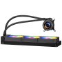 VEVOR Enfriador de Líquido para CPU, 3 Ventiladores y Bomba PWN de 120 mm, Enfriador de Agua para CPU con Pantalla LCD de 2,1" y Luz ARGB, para Intel 115X/1366/2011/1700/1200, AMD AM4/AM5, Negro