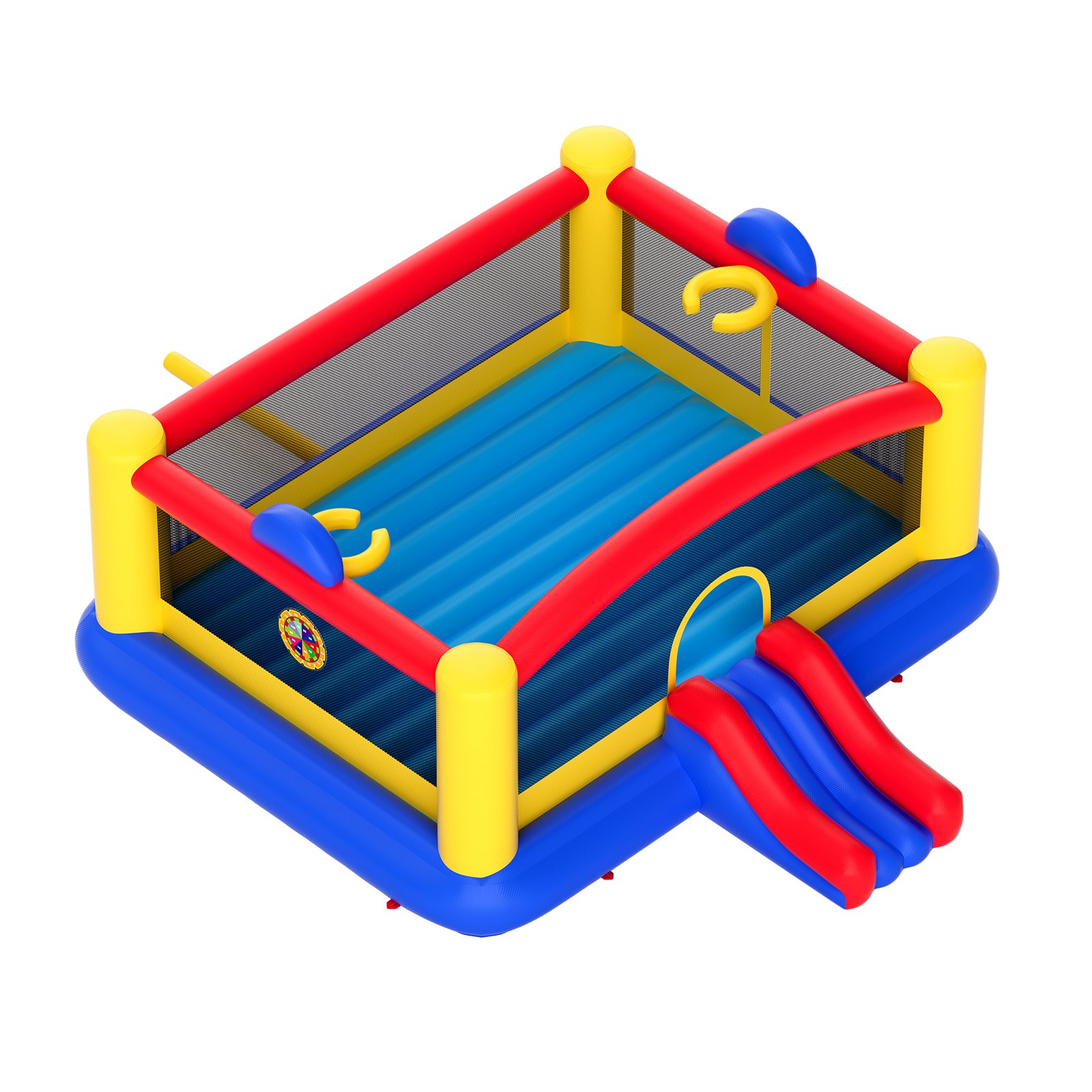 VEVOR Castillo Hinchable Estructura Inflable con Soplador Tobogán y Bolsa de Almacenamiento y Zona de Juegos Inflable al Aire Libre para Niños de 3 a 10 Años 450x440x203 cm para Patio Jardín