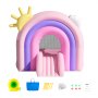 VEVOR Inflatable Bouncy Castle, Indoor/Outdoor Playhouse Trampoline, Children's Bouncy Castle with Blower, Slide, Storage Bag, 280 x 230 x 230 cm Bouncy Castle for the Family Garden