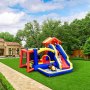 VEVOR Inflatable Bouncy Castle, High-Quality Outdoor Playhouse Trampoline, Bouncy Castle with Blower, Slide and Storage Bag, Family Garden Bouncy Castle 333 x 338 x 230 cm