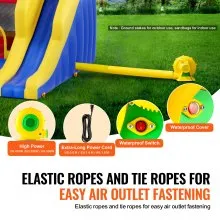 VEVOR Castillo Hinchable Estructura Inflable con Soplador Tobogán y Bolsa de Almacenamiento y Zona de Juegos Inflable al Aire Libre para Niños de 3 a 8 Años 340x260x230 cm para Patio Jardín