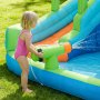 VEVOR Castillo Hinchable 344 x 374 x 213 cm, Parque Infantil Inflable con Tobogán Acuático, Aro de Baloncesto, Piscina de Chapoteo y Lanzamiento de Aros de Agua para 3 a 4 Niños de 3 a 8 Años