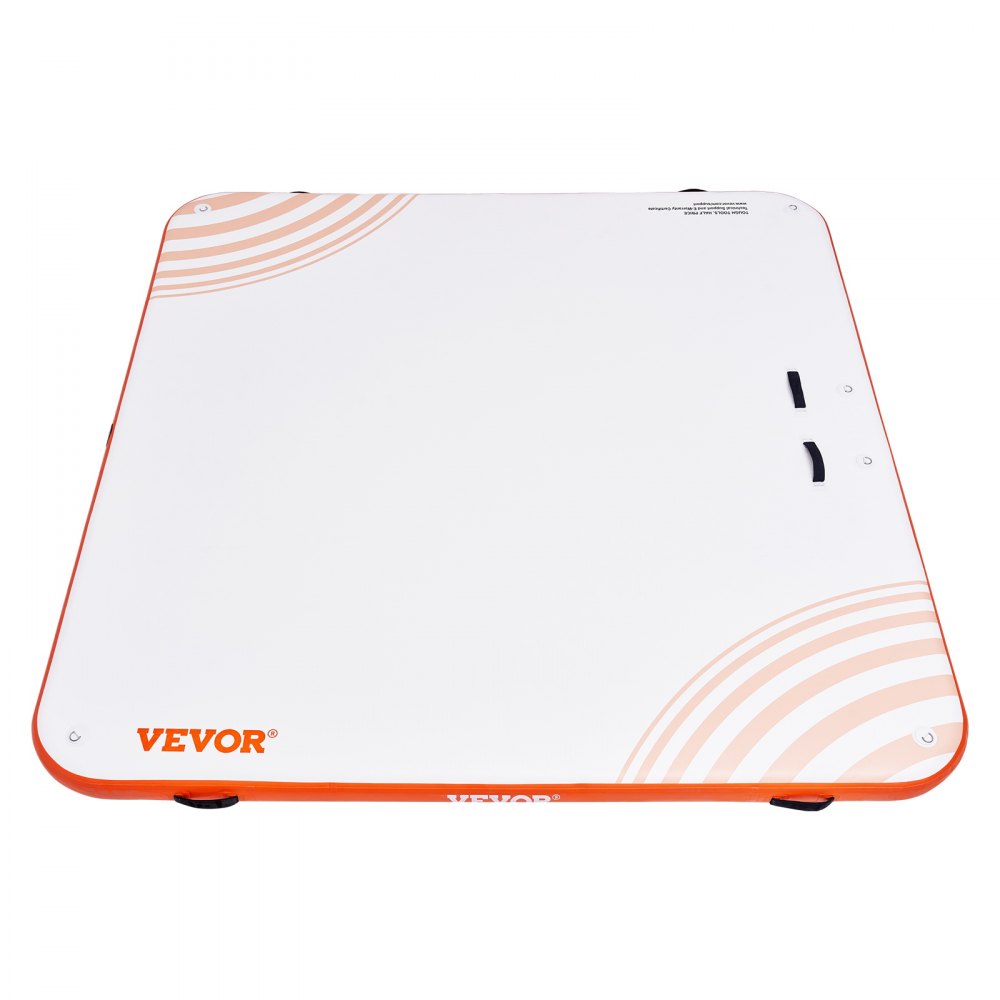 VEVOR Muelle Flotante Hinchable 2,13 x 2,13 m Plataforma de Muelle Inflable Alfombrilla Flotante Antideslizante con Bolsa de Transporte Portátil Escalera Extraíble Balsa de Isla para Piscina, Playa
