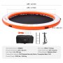 VEVOR Inflatable Floating Dock, Ø 2.43 m, Dock Platform with Ø 1.52 m Trampoline Net Pool, Non-Slip Floating Platform Water Mat with Portable Bag and Detachable Ladder for Relaxing by the Pool