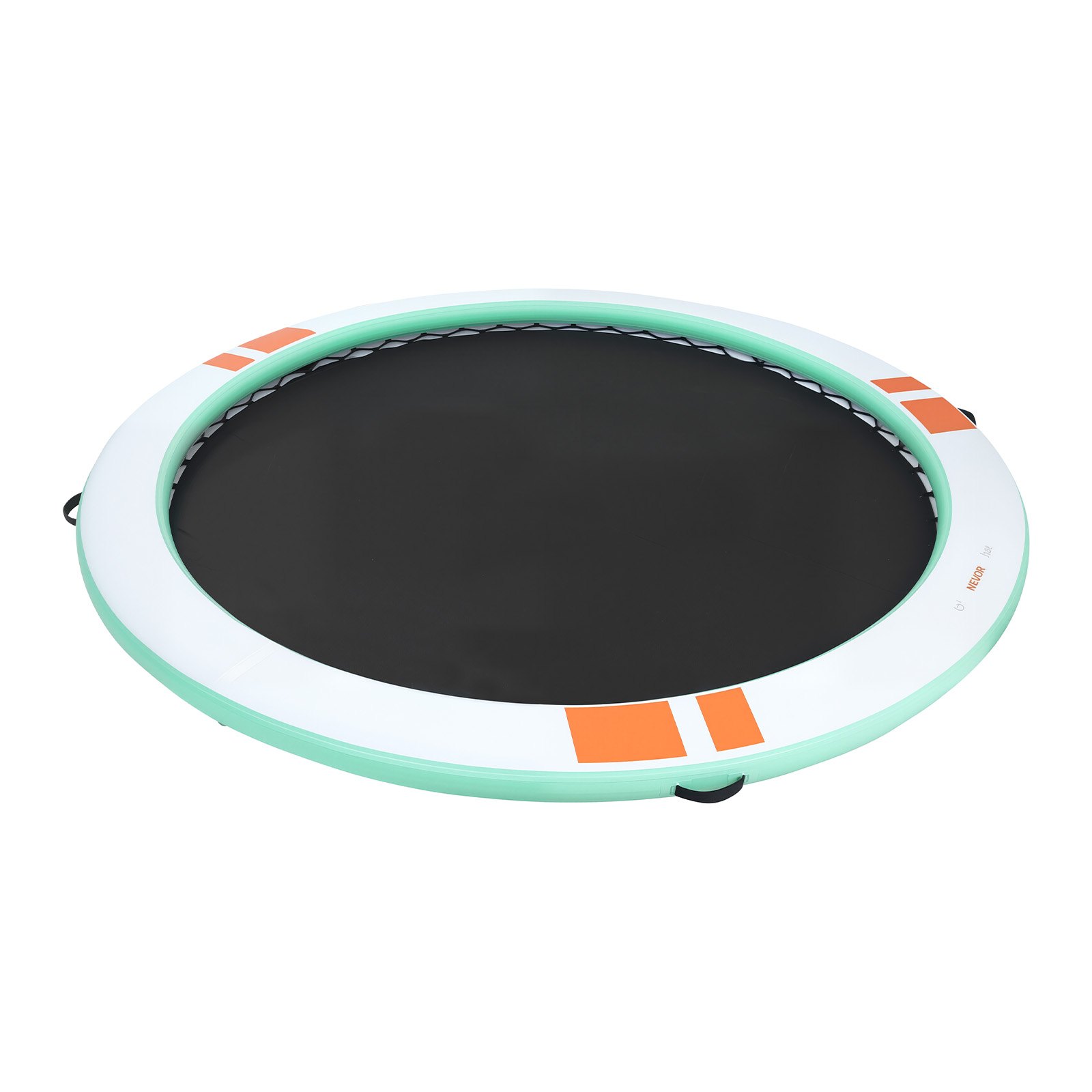 VEVOR Colchoneta para Piscina, Diámetro de 3,66 m, Flotador Inflable Gigante en Forma Redonda, con Malla Escalera Desmontable Bolsa de Transporte, Hamaca Inflable Isla de Agua para Piscina Playa Lago