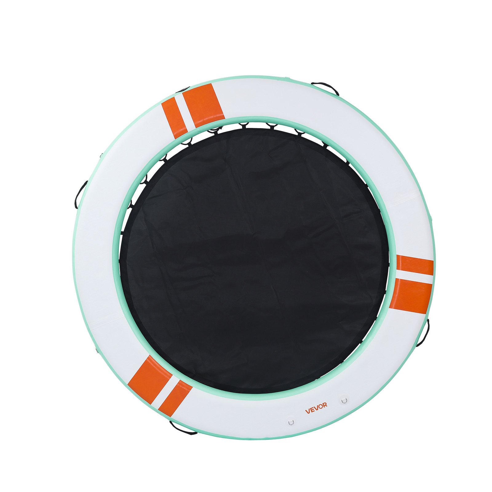 VEVOR Colchoneta para Piscina, Diámetro de 3,66 m, Flotador Inflable Gigante en Forma Redonda, con Malla Escalera Desmontable Bolsa de Transporte, Hamaca Inflable Isla de Agua para Piscina Playa Lago