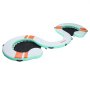 VEVOR Inflatable Floating Dock, 4.57 x 1.83 M Inflatable Dock Platform, Non-Slip Water Air Mat with Portable Carrying Bag & Detachable Ladder, Floating Water Platform Island Raft for Pool Beach Ocean