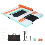 VEVOR Inflatable Floating Dock, 2.44 x 1.83 M Inflatable Dock Platform, Non-Slip Water Air Mat with Portable Carrying Bag & Detachable Ladder, Floating Water Platform Island Raft for Pool Beach Ocean