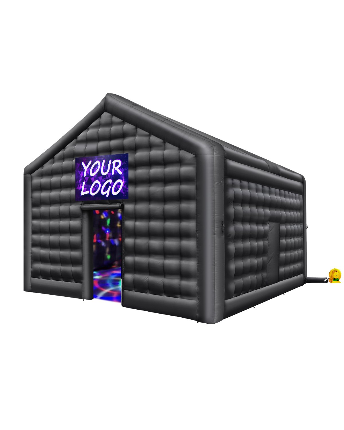 VEVOR Carpa Inflable para Discoteca para Fiestas de 5,4 x 5 x 4,25 m, Tienda de Campaña Inflable con Soplador de 680 W, Carpa Inflable Grande para Adultos para Bodas, Cumpleaños, Fiestas, Color Negro