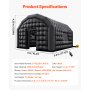 VEVOR Tienda Inflable para Fiestas, Carpa Inflable 5,4 x 5 x 4,25 m con Soplador de 680 W, Saco de Arena y 2 Ventanas, Tienda de Campaña Tipo Cubo para Eventos, Cumpleaños, Bodas y Fiestas, Negro