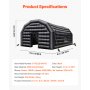 VEVOR Tienda Inflable para Fiestas, Carpa Inflable 8 x 6 x 4 m con Soplador de 1100 W, Saco de Arena y 2 Ventanas, Tienda de Campaña Tipo Cubo para Eventos, Cumpleaños, Bodas y Fiestas, Negro