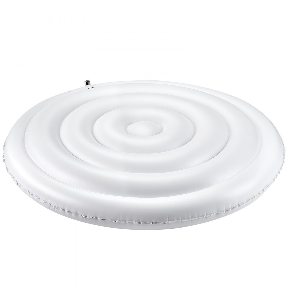 VEVOR Inflatable Cover for Hot Tub 164.5 cm Round, Cover Protector, Insulated Spa Covers, Weatherproof and Waterproof Energy Saving Cover White