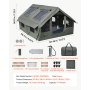 VEVOR Tienda de Campaña Inflable para 5-8 Personas con Bomba de Aire Verde, Carpa Hinchable para Viaje Outdoor Glamping, Tela Poliéster-Algodón Impermeable, con Claraboya Apertura de Chimenea Bolsa