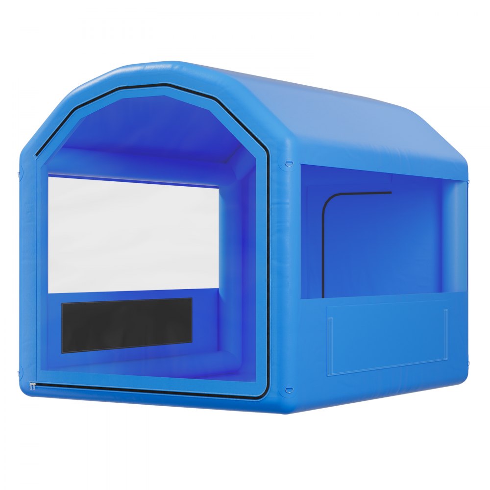 VEVOR Cabina de Pintura Inflable 3 x 2,5 x 2,5 m, Tienda de Pintura con Soplador y Sistema de Filtro de Aire, Techo Redondo, para Pintar Bicicletas, Motocicletas, Chapa Metálica Automotriz, Azul