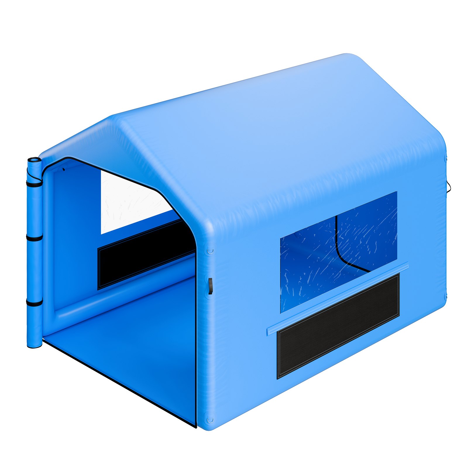 VEVOR Cabina de Pintura Inflable 4 x 3 x 2,8 m, Tienda de Pintura con Soplador y Sistema de Filtro de Aire, Techo Triangular, para Pintar Bicicletas, Motocicletas, Chapa Metálica Automotriz, Azul