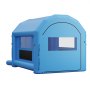 VEVOR Inflatable Paint Booth, 4 x 3 x 2.75 m, Portable Spray Booth with 750W Powerful Blower and Large Filter Cotton, Arched Roof Blow Up Painting Tent for Bike, Motorcycle, and Furniture, Blue
