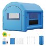 VEVOR Inflatable Paint Booth, 4 x 3 x 2.75 m, Portable Spray Booth with 750W Powerful Blower and Large Filter Cotton, Arched Roof Blow Up Painting Tent for Bike, Motorcycle, and Furniture, Blue