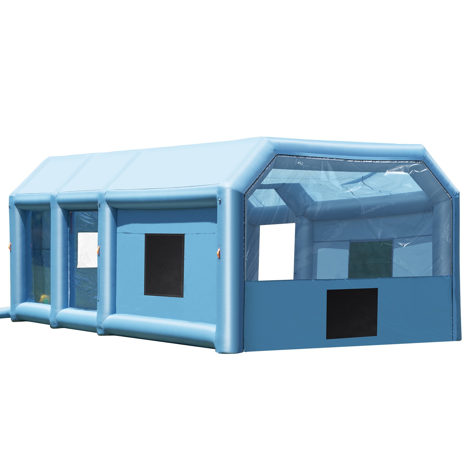 VEVOR Cabina de Pintura Inflable de 10 x 6,4 x 4,5 m con Potentes Sopladores de 1100 W+750 W y Sistema de Filtro de Aire, Cabina de Pintura Portátil para Camiones, Furgonetas y Maquinaria Grande