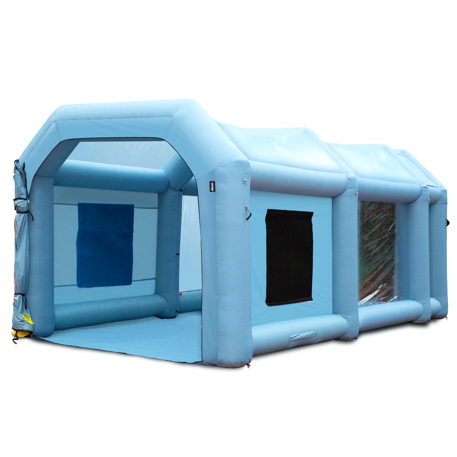 VEVOR Cabina de Pintura Inflable 6 x 3  x 2,5 m Carpa Hinchable de Pintura de Coches en Oxford 210D con Sistema de Filtración 2 Sopladores 480W + 750W Estación de Trabajo de Pintura Taller de Garaje