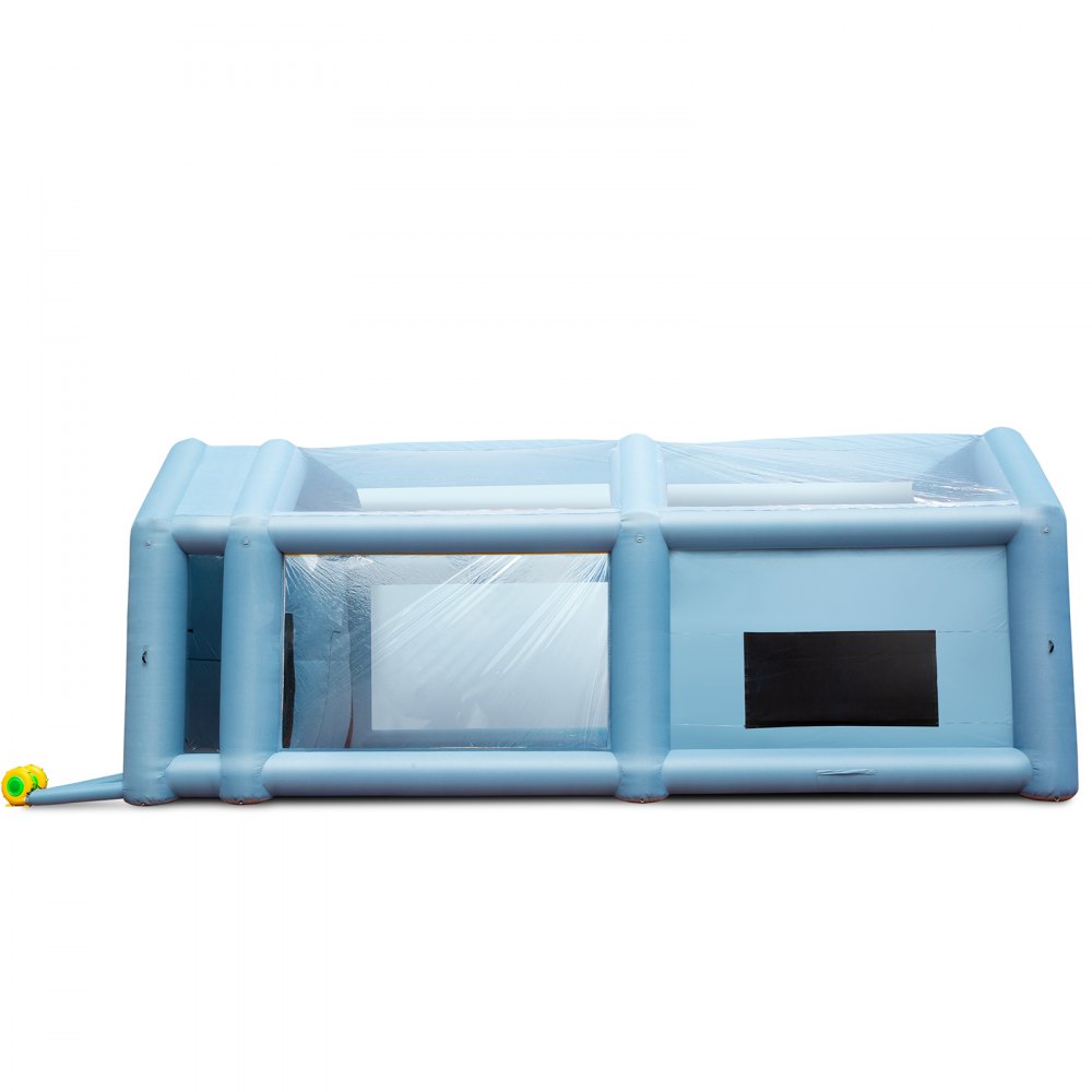 VEVOR Cabina de Pintura Inflable 8 x 4,5 x 3,3 m Carpa Hinchable de Pintura de Coches en Oxford 210D con Sistema de Filtración 2 Sopladores 960W + 750W Estación de Trabajo de Pintura Taller de Garaje