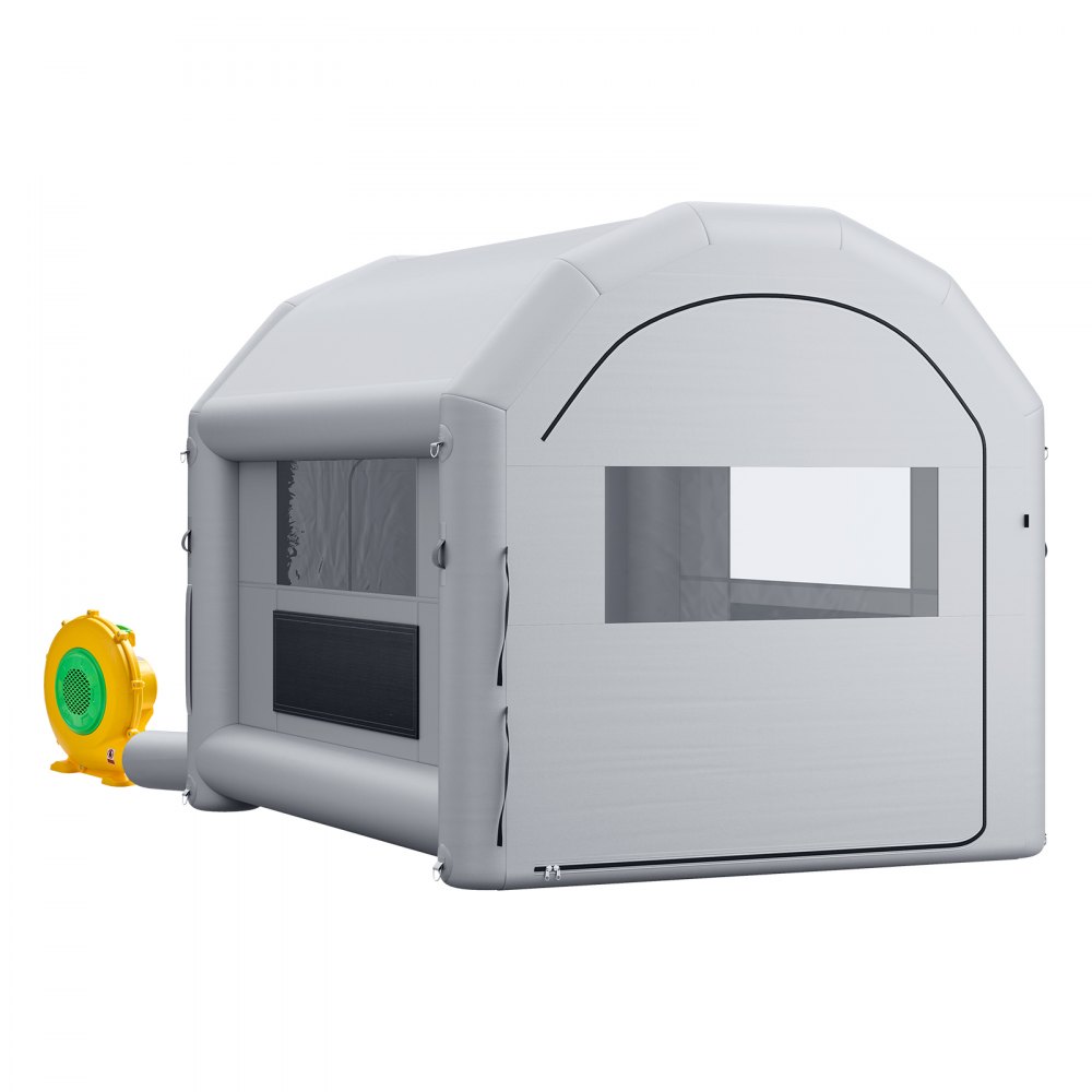 VEVOR Cabina de Pintura Hinchable 4 x 3 x 2,75 m Portátil con Soplador 750W, Carpa de Pulverización Inflable, Sistema de Ventilación, Accesorios de Estacas Sacos de Arena, para Bicis Motos Muebles