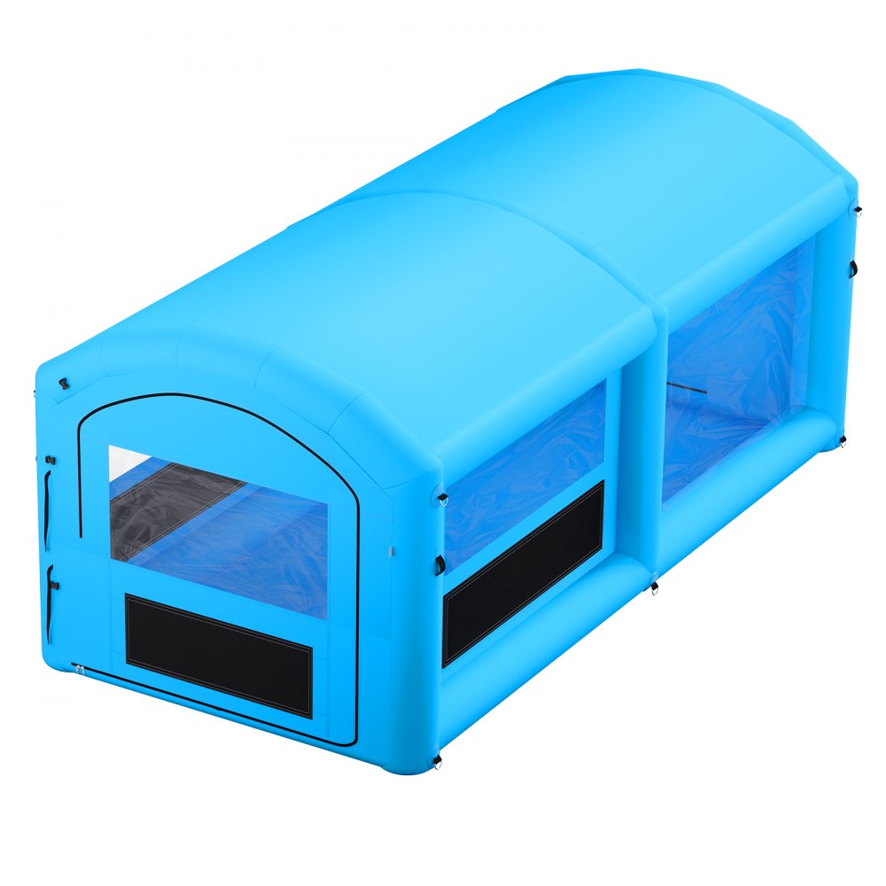 VEVOR Cabina de Pintura Hinchable 6 x 3 x 2,5 m Sopladores de 550 W y 750 W, Cabina de Pulverización Portátil con Sistema de Filtración, Bolsa de Almacenamiento, Pinturas para Motos Muebles, Azul