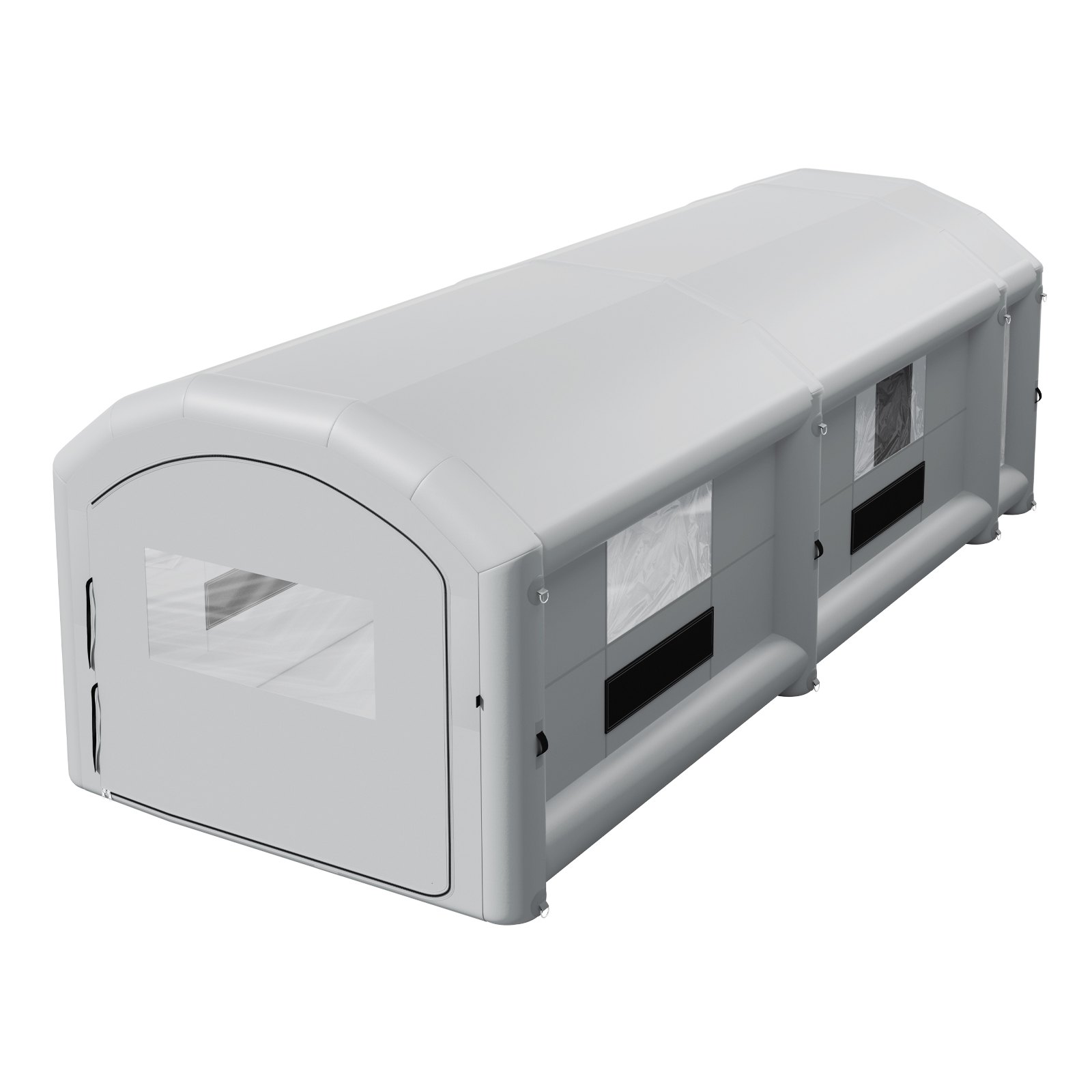 VEVOR Cabina de Pintura Inflable 12 x 5 x 4 m con Espacio para Herramientas, Cabina de Pulverización Hinchable con 2 Sopladores 950 W y 1100 W Sistema de Filtración, para Coche Camión Furgoneta, Gris