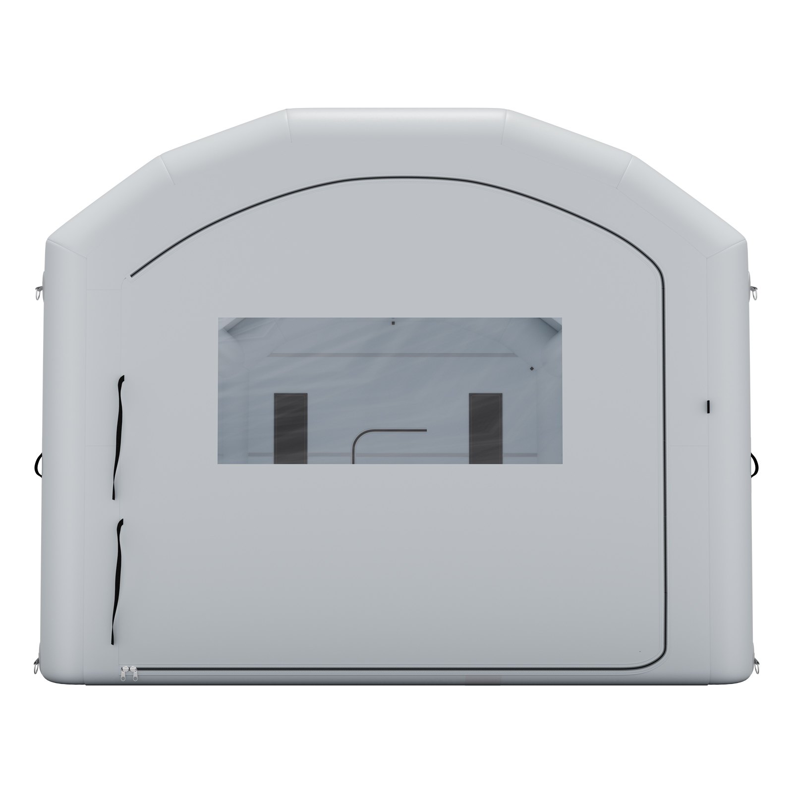 VEVOR Cabina de Pintura Inflable 12 x 5 x 4 m con Espacio para Herramientas, Cabina de Pulverización Hinchable con 2 Sopladores 950 W y 1100 W Sistema de Filtración, para Coche Camión Furgoneta, Gris