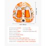 VEVOR Flotadores Remolcables 2 Personas, para Botes y Remolcables con 2 Cabinas, para Remolcar Botes, Cubierta Nailon 840D, Manijas de Agarre Acolchadas y Válvula Seguridad, 1590 x 1665 x 630 mm