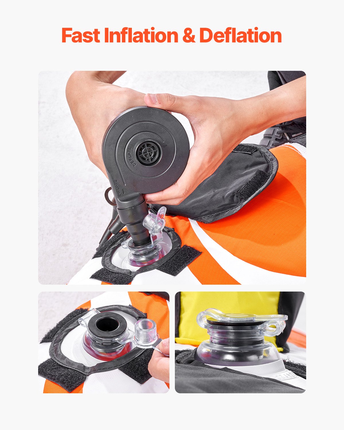 VEVOR Tubos Remolcables para Navegación, para 1 o 2 Pasajeros para Remolcar en Bote, Capacidad 154 kg, Tubos para Botes y Remolcables para Deportes Acuáticos, con Aletas, 1440 x 1565 x 385 mm