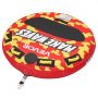 VEVOR Flotador de Arrastre Inflable para Deportes Acuáticos 130 cm, Flotador Remolcable Carga de 154 kg para 2 Personas, con Cubierta de Nailon, Almohadilla Antideslizante, Asas Acolchadas, Rojo