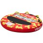 VEVOR Flotador de Arrastre Inflable para Deportes Acuáticos 130 cm, Flotador Remolcable Carga de 154 kg para 2 Personas, con Cubierta de Nailon, Almohadilla Antideslizante, Asas Acolchadas, Rojo