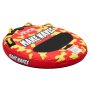 VEVOR Flotador de Arrastre Inflable para Deportes Acuáticos 130 cm, Flotador Remolcable Carga de 154 kg para 2 Personas, con Cubierta de Nailon, Almohadilla Antideslizante, Asas Acolchadas, Rojo