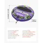 VEVOR Flotador de Arrastre Inflable para Deportes Acuáticos 130 cm, Flotador Remolcable para 2 Personas, Carga de 154 kg, con Almohadilla Antideslizante, Cubierta de Nailon, Asas Acolchadas, Morado