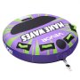 VEVOR Flotador de Arrastre Inflable para Deportes Acuáticos 130 cm, Flotador Remolcable para 2 Personas, Carga de 154 kg, con Almohadilla Antideslizante, Cubierta de Nailon, Asas Acolchadas, Morado