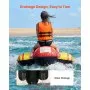 VEVOR Tubo Remolcable para Navegación 5 Pasajeros, Flotador de Arrastre Inflable 354 x 103 cm, Capacidad de 385 kg, para Deportes Acuáticos, con Cubierta Completa de Nailon, Válvula de Seguridad