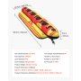 VEVOR Tubo Remolcable para Navegación 5 Pasajeros, Flotador de Arrastre Inflable 354 x 103 cm, Capacidad de 385 kg, para Deportes Acuáticos, con Cubierta Completa de Nailon, Válvula de Seguridad