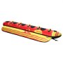 VEVOR Tubo Remolcable para Navegación 5 Pasajeros, Flotador de Arrastre Inflable 354 x 103 cm, Capacidad de 385 kg, para Deportes Acuáticos, con Cubierta Completa de Nailon, Válvula de Seguridad