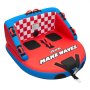 VEVOR Flotador de Arrastre Inflable para Navegación 2 Personas, Flotador Remolcable 166x154,5 cm Capacidad de 154 kg, para Deportes Acuáticos, con Cubierta de Nailon, Válvula de Seguridad, Rojo
