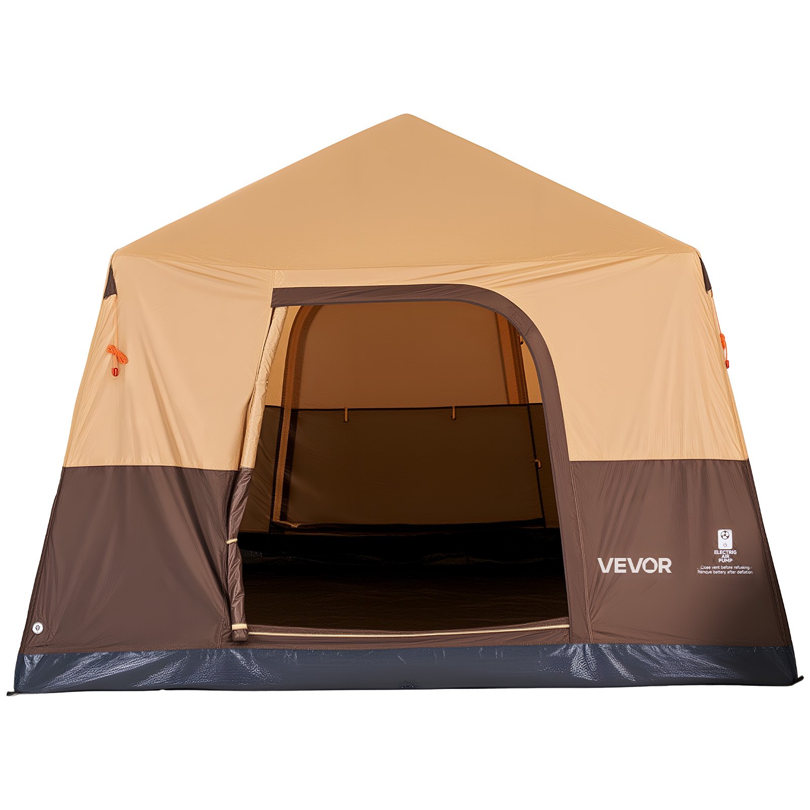 VEVOR Tienda de Campaña Inflable para 4-6 Personas, Tienda de Campaña de Inflado Automático con 2 Puertas y Ventanas de Malla, Impermeable y Portátil con Bolsa de Almacenamiento, para Viajes Glamping